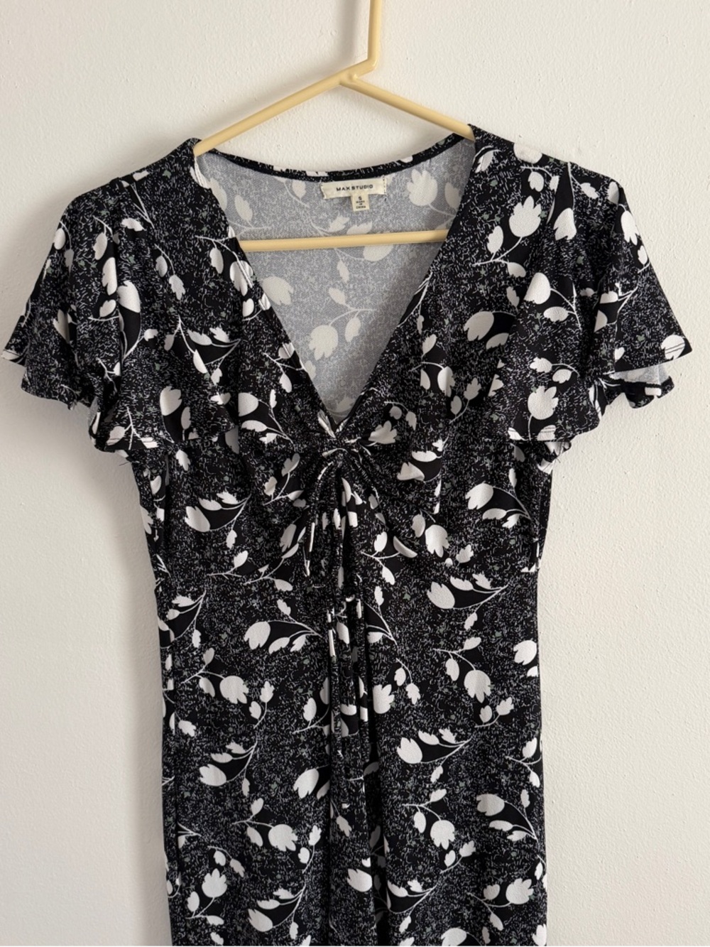 Max Studio Black and White Floral Dress